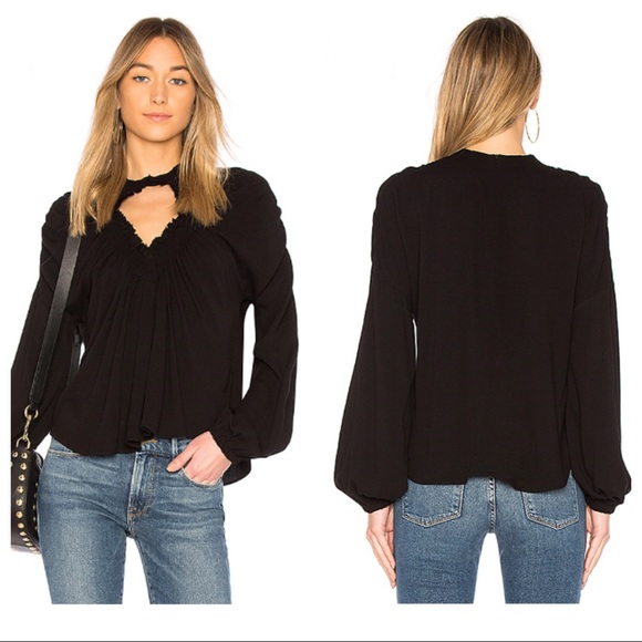 Rachel Comey Siphon Top Black Smocked Knit 4 - Picture 1 of 9